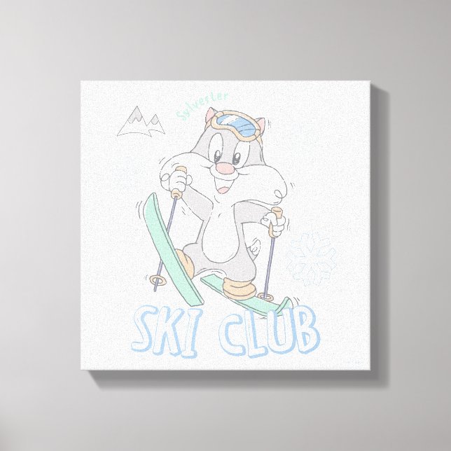Baby SYLVESTER™ Ski Club Leinwanddruck (Vorderseite)