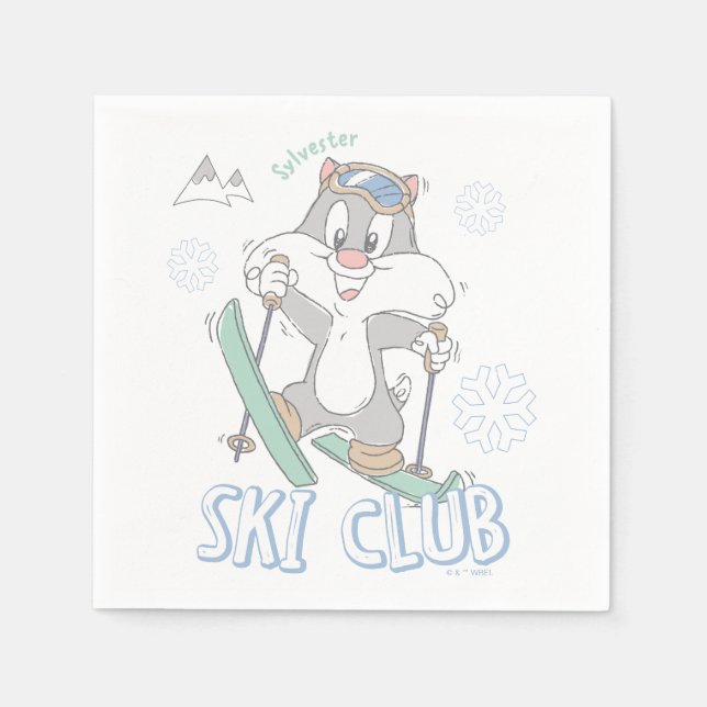 Baby SYLVESTER™ Ski Club Serviette (Vorderseite)