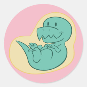 Baby T-Rex Aufkleber (Rosa)