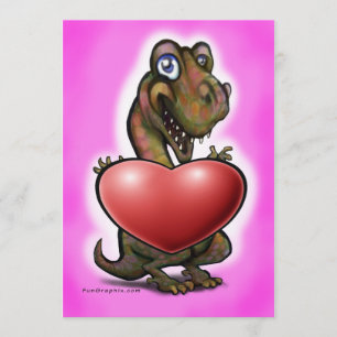 Baby T-Rex-Herzkarte Karte