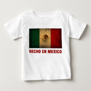 Baby-T - Shirt - Flagge Hecho en Mexiko