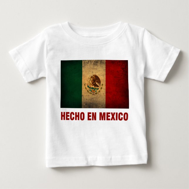 Baby-T - Shirt - Flagge Hecho en Mexiko (Vorderseite)