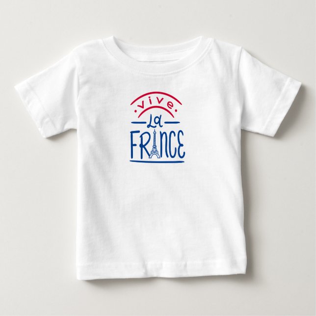 Baby T-Shirt - Französische Feier Eiffelturm Kunst (Vorderseite)