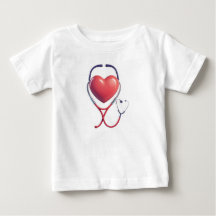 Baby T-Shirt - Heart & Stethoscope Wird Gift for H