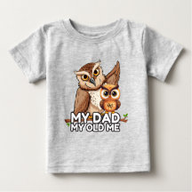Baby T - Shirt : Mein Vater My Old Me (grau)