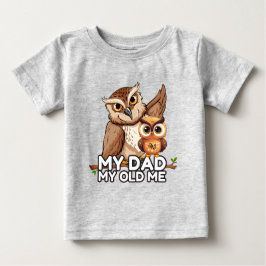 Baby T - Shirt : Mein Vater My Old Me (grau)