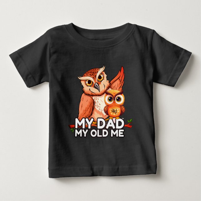 Baby T - Shirt : Mein Vater My Old Me (schwarz) (Vorderseite)