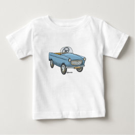 Baby t-shirt met vintage Peugeot trapauto