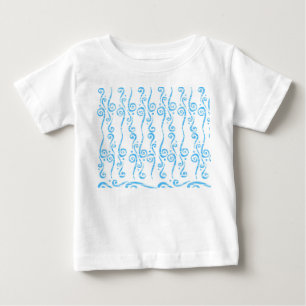 Baby-T-Shirt mit blauen Schwirlen Baby T-shirt