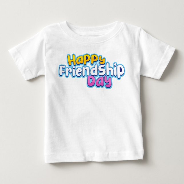 Baby-T-Shirt mit dem Logo "Happy Friendship Day" Baby T-shirt (Vorderseite)
