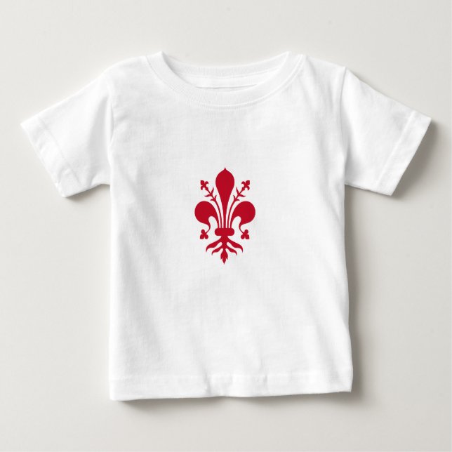 Baby T - Shirt mit der Fahne von Florenz (Vorderseite)