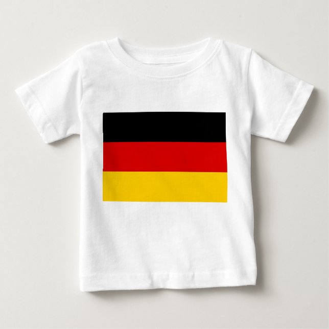 Baby T - Shirt mit der Flagge Deutschlands (Vorderseite)