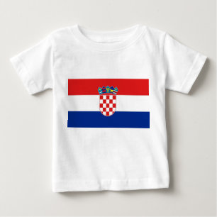 Baby T - Shirt mit der Flagge Kroatiens