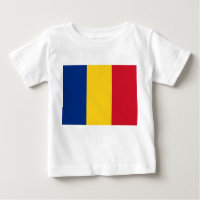 Baby T - Shirt mit der Flagge Rumäniens