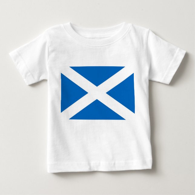 Baby T - Shirt mit der Flagge Schottlands (Vorderseite)