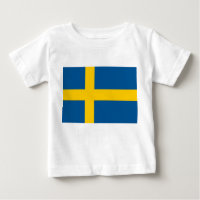 Baby T - Shirt mit der Flagge Schwedens