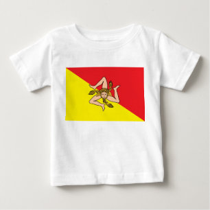 Baby T - Shirt mit der Flagge Siziliens, Italien