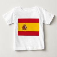 Baby T - Shirt mit der Flagge Spaniens