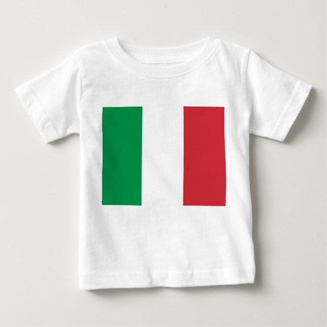 Baby T - Shirt mit der italienischen Flagge (Vorderseite)