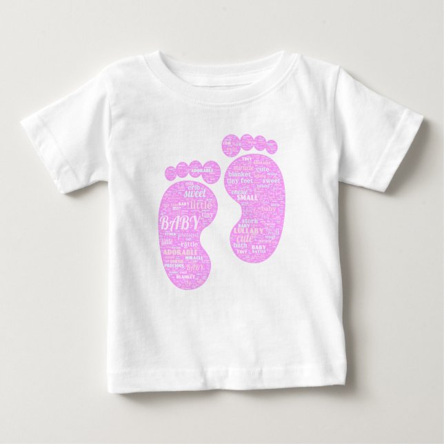 Baby-T - Shirt mit einer Word-Cloud (Vorderseite)