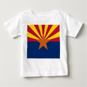 Baby T - Shirt mit Fahne von Arizona, USA.