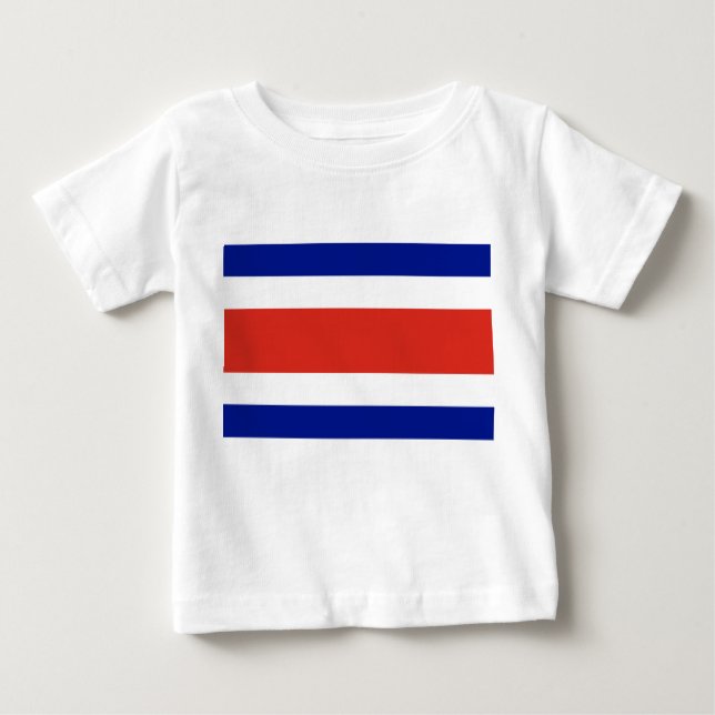 Baby T - Shirt mit Fahne von Costa Rica (Vorderseite)