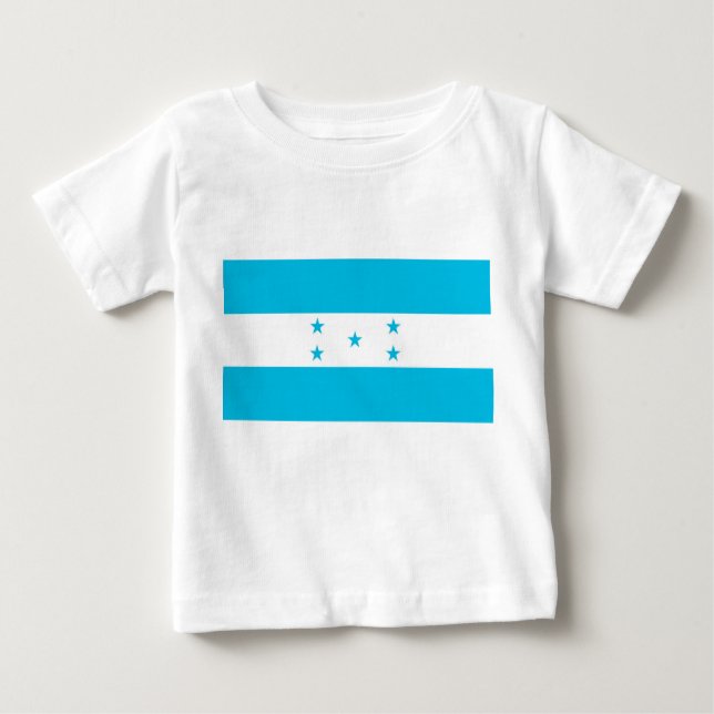 Baby T - Shirt mit Fahne von Honduras (Vorderseite)
