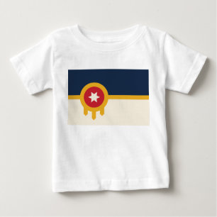 Baby T - Shirt mit Fahne von Tulsa, Oklahoma