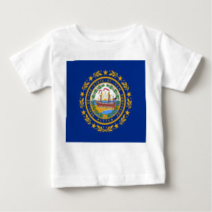 Baby T Shirt mit Flag New Hampshire