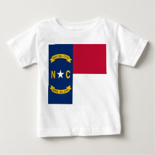 Baby T Shirt mit Flag North Carolina