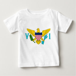 Baby T Shirt mit Flag of Jungfrau Islands, USA.A.