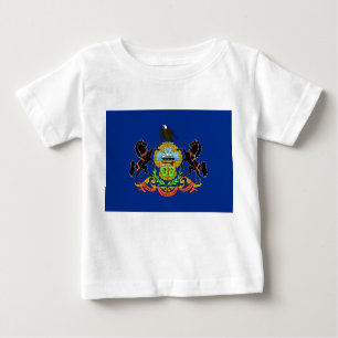 Baby T Shirt mit Flag Pennsylvania