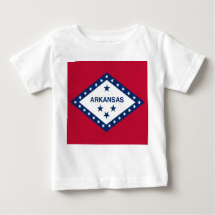 Baby T - Shirt mit Flag von Arkansas