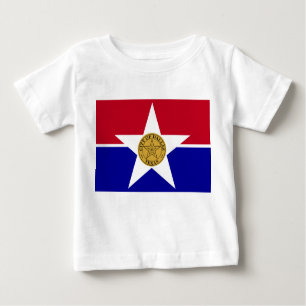 Baby T - Shirt mit Flag von Dallas, USA.