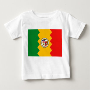 Baby T - Shirt mit Flag von Los Angeles, USA.
