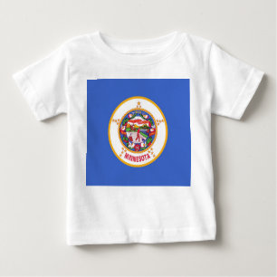 Baby T Shirt mit Flag von Minnesota, USA.
