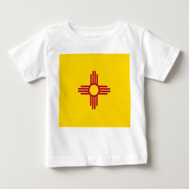 Baby T Shirt mit Flag von New Mexico (Vorderseite)