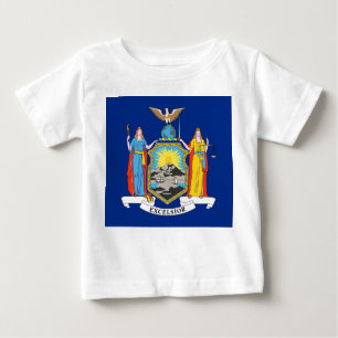 Baby T Shirt mit Flag von New York, USA.