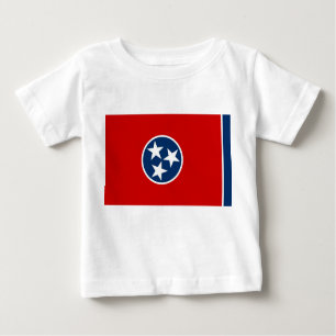 Baby T Shirt mit Flag von Tennessee, USA.