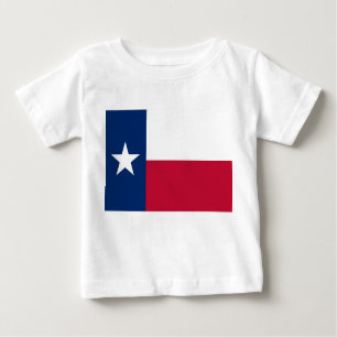 Baby T Shirt mit Flag von Texas, USA.