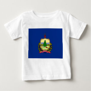 Baby T Shirt mit Flag von Vermont, USA.
