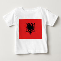 Baby T - Shirt mit Flagge Albaniens