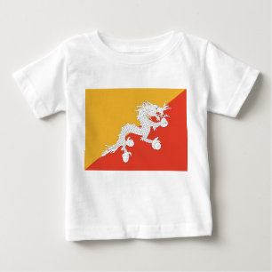 Baby T - Shirt mit Flagge Bhutans