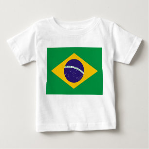 Baby T - Shirt mit Flagge Brasiliens