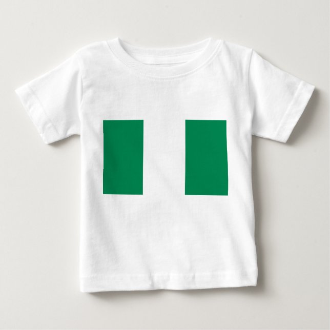 Baby T - Shirt mit Flagge Nigerias (Vorderseite)