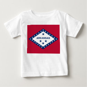 Baby-T - Shirt mit Flagge von Arkansas
