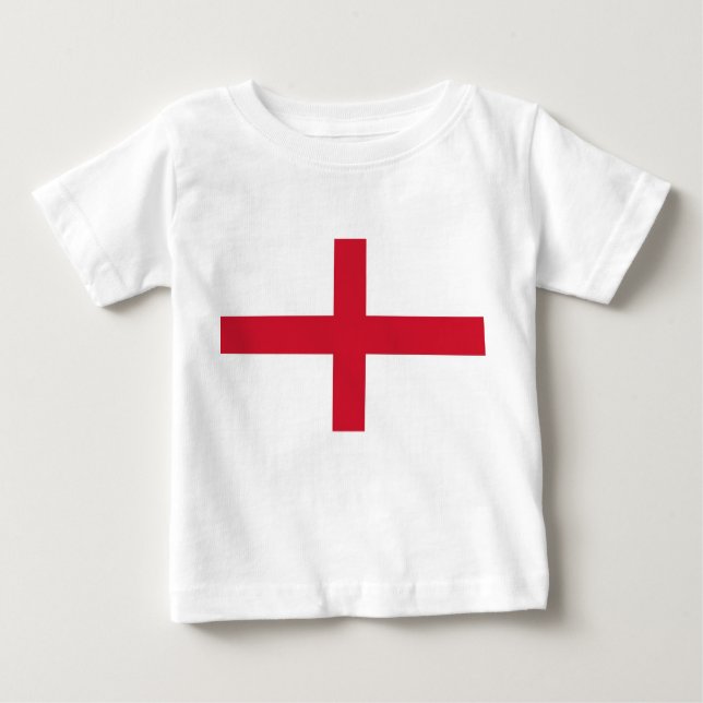 Baby T - Shirt mit Flagge von England (Vorderseite)
