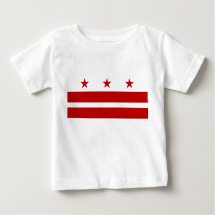 Baby T Shirt mit Flagge von Washington D.C., USA