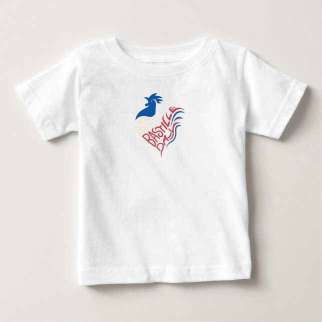 Baby T-Shirt mit französischem Rooster Celebration (Vorderseite)