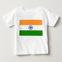 Baby T - Shirt mit indischer Flagge
